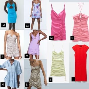 ZARA 10 pcs BUNDLE Summer Dresses Vacation Travel Cruise Colorful